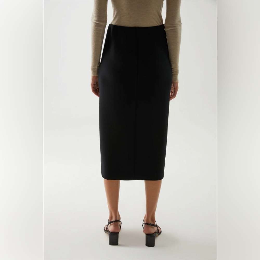 COS Black Scuba Midi Skirt